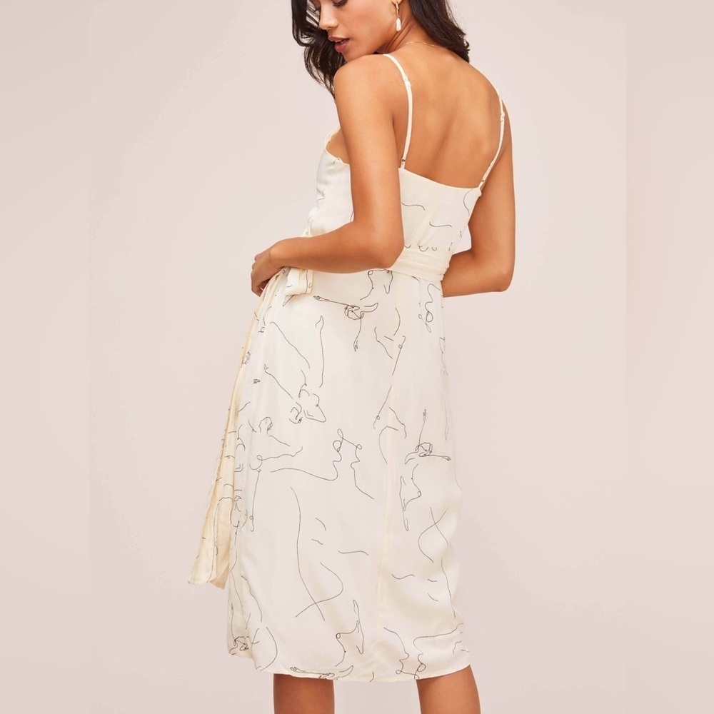 Astr The Label Lois Asymmetric Button Midi Dress … - image 3